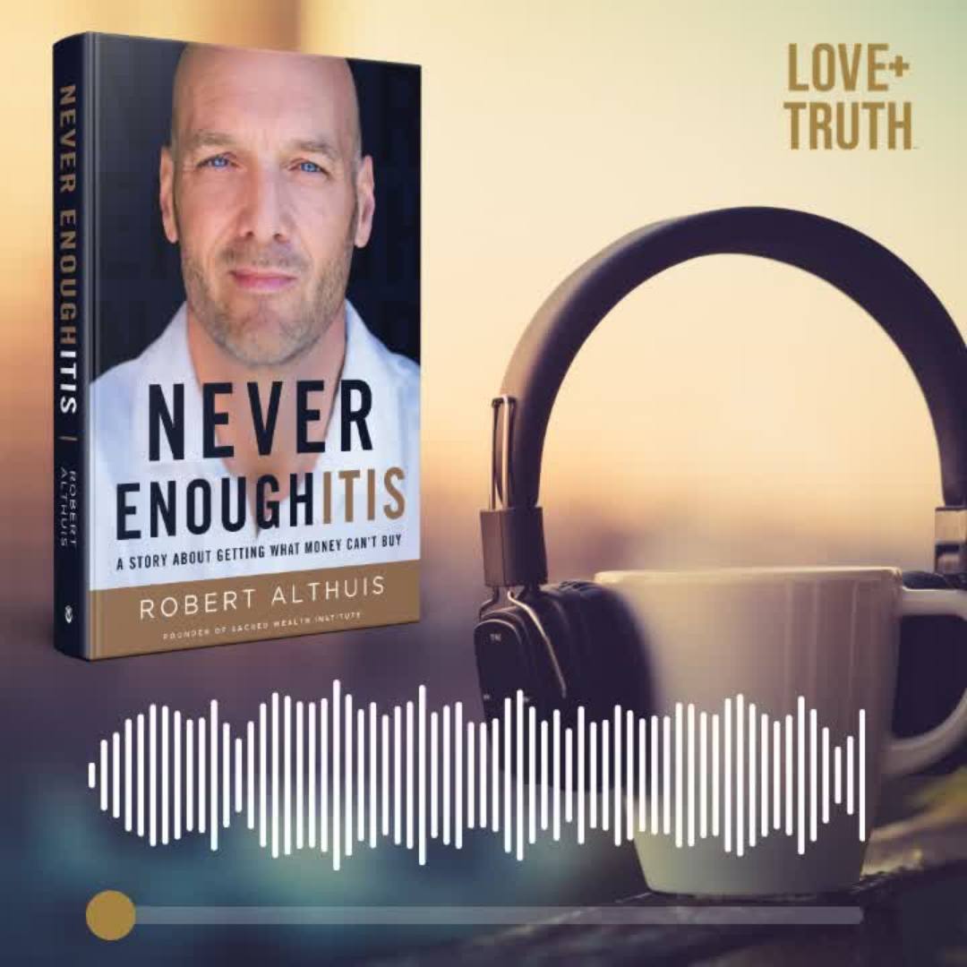 Never Enoughitis Book Cover by Robert Althuis. A story of personal transformation and a happier life.
